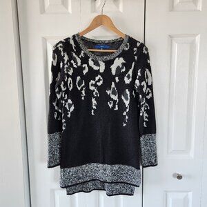 Apt. 9 Black Knit Long Sleeve High Low Sweater Tunic